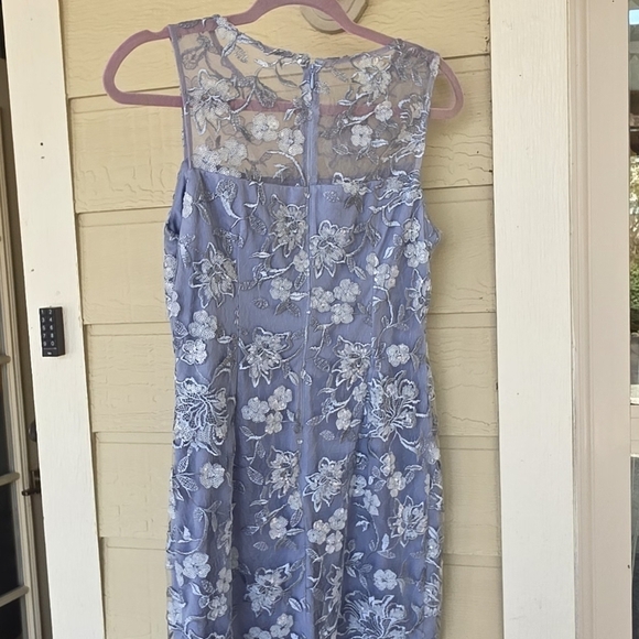 Alex Evenings Floral Lace Embroidered Sleeveless Dress Baby Blue 6 - Picture 13 of 16